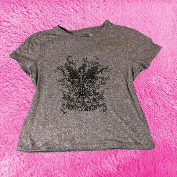 Dark Angel Rhinestone Graphic Tee - Picture 1 of 5